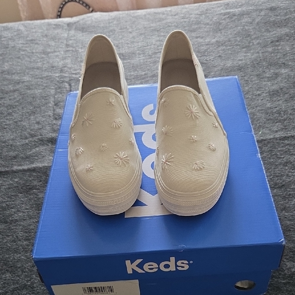 Keds Cream Slip-On Athletic Shoes